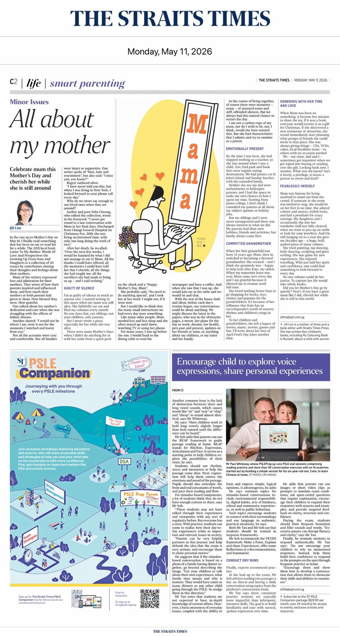 The Straits Times Life article about AI tools for PSLE English Oral practice
