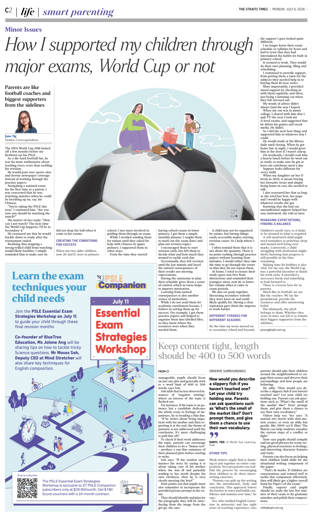 Straits Times Life article about how to ace the PSLE English composition